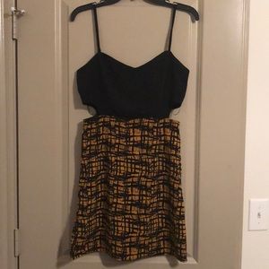 Black and gold dress